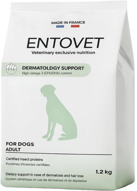 엔토벳 어덜트 강아지 더마톨로지 서포트 건식사료, 1.2kg, 1개, 곤충