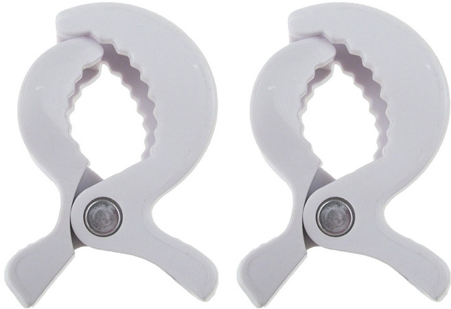 피앤케이 유모차 블랭킷 고정 클립 집게, 화이트, 2개