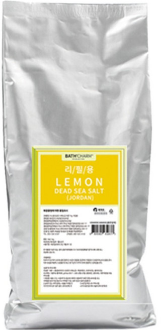바스참 사해소금 레몬 입욕제 리필, 1kg, 1개