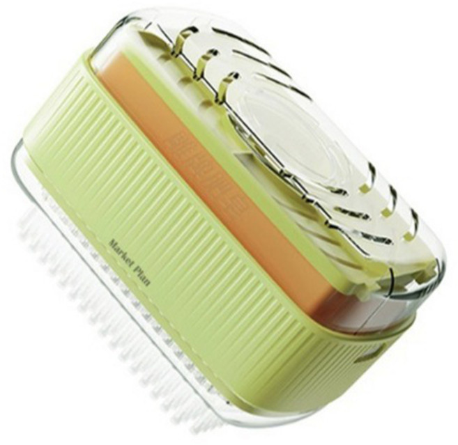 마켓플랜 클리닝 다용도 비누 거품 롤러 브러쉬, 그린, 1개