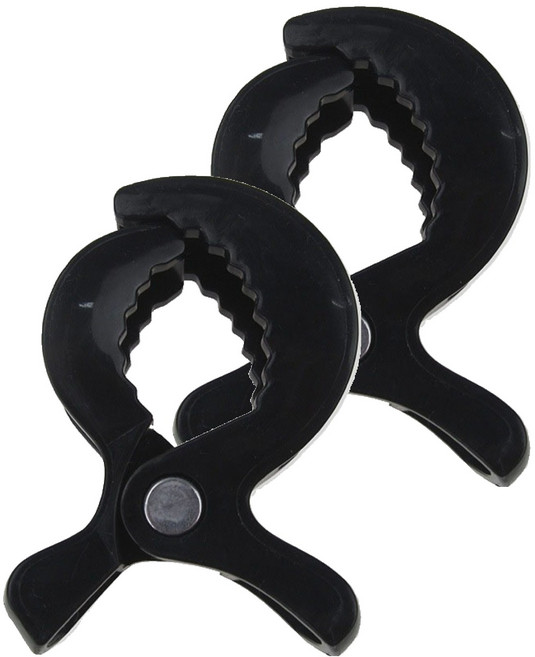 피앤케이 유모차 블랭킷 고정 클립 집게, 블랙, 2개