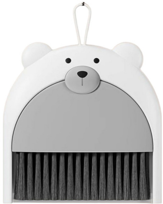 쏘블랑 미니 빗자루 + 쓰레받이 세트, 1세트, 화이트