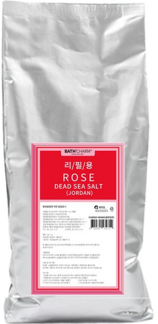 바스참 사해소금 장미 입욕제 리필, 1kg, 1개