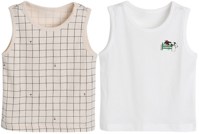 모이몰른 유아용 스핏모달 싱글 런닝 2종 세트 M248NSN02P