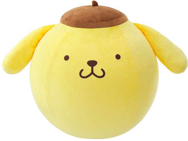 Sanrio 三麗鷗 Biggies毛絨球, 49.5cm, 布丁狗 黃色 + 咖啡色, 1個