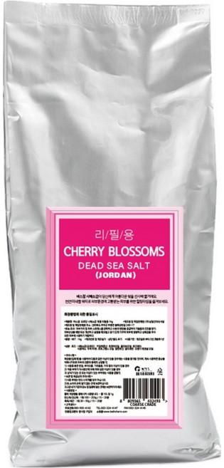 바스참 사해소금 벚꽃 입욕제 리필, 1kg, 1개
