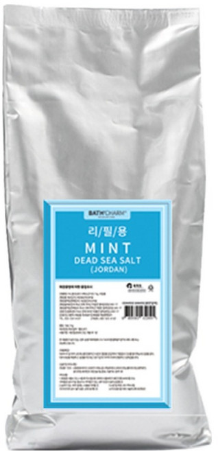 바스참 사해소금 민트 입욕제 리필, 1kg, 1개