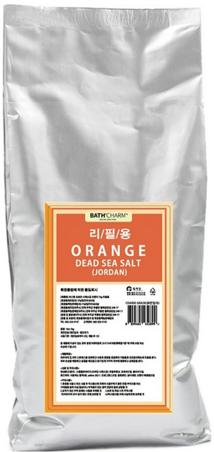 바스참 사해소금 오렌지 입욕제 리필, 1kg, 1개