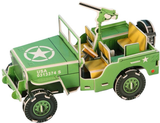 디미스 입체 퍼즐 조립키트 버블 지프, 혼합색상, 1개, 44피스