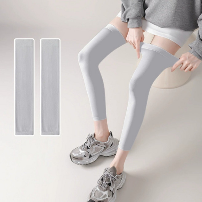 쿠말 냉감 다리 레그 토시 양쪽착용세트, 그레이, 1세트