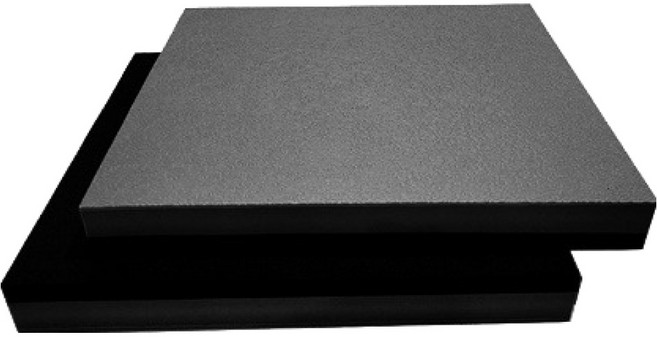 덕진스펀지 우퍼 스피커 충격흡수 소음 방진 진동방지 방음 매트 200 x 200 x 25 mm, 블랙, 2개