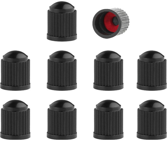 콜리의잡화점 자동차 타이어 밸브캡, 10개, 블랙