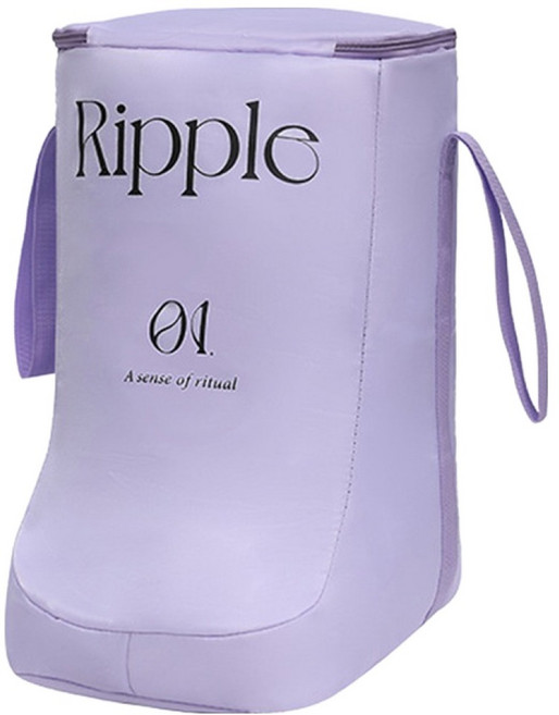 EACHY 裏序 居家SPA保養靴子款泡腳桶/便攜折疊泡腳袋/保溫足浴桶/洗腳盆/沐足袋 加高43cm, 1個, 葡萄紫