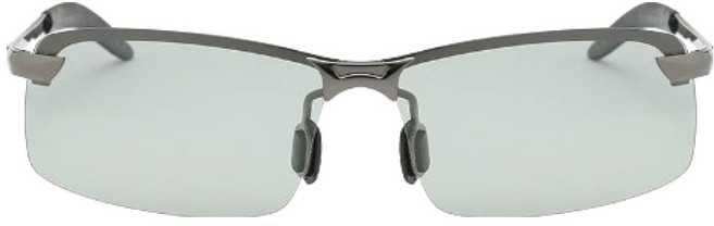 민스컴퍼니 안경형 변색 편광 선글라스, 블랙, 1개