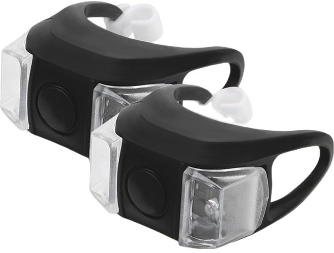 아이코어스 자전거 실리콘 LED 라이트 2p 세트, 블랙