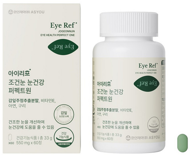 애즈유 아이리프 눈 건조 개선 퍼펙트원 33g, 1개, 60정