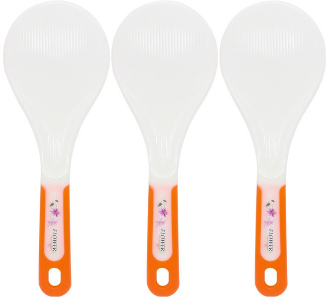 주방탑스타 업소용 식당용 수선화 밥주걱 대, 혼합색상, 3개