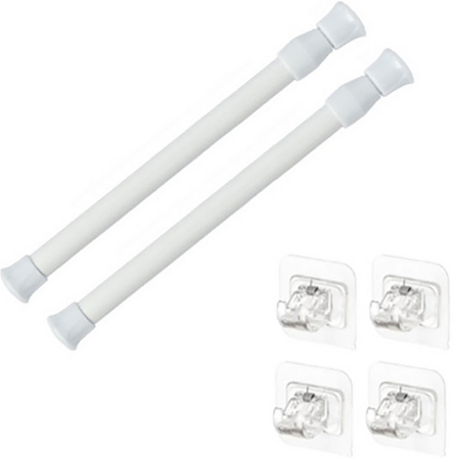 셀렉투유 다용도 미니 행거 4p + 길이 조절 압축봉 2p 세트, 화이트