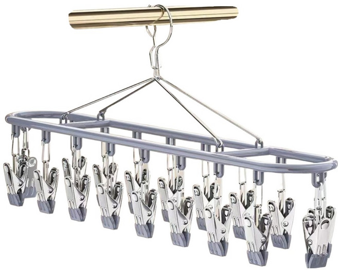 몰투데이 꽉잡스 빨래 양말 집게 건조대, 05 그레이, 1개