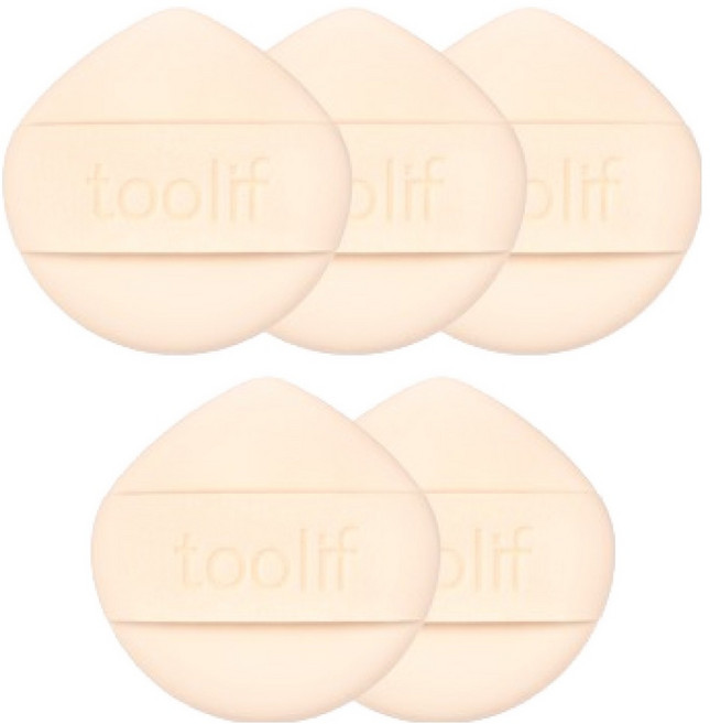 툴리프 글로우 부스터 쿠션 퍼프, 5개, 아이보리