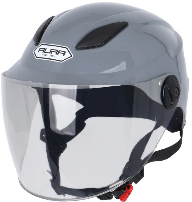 아우라헬멧 투명쉴드 오토바이 헬멧 JX-1S, 브루크린 그레이