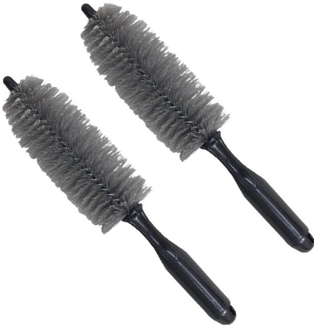 월드크린 토네이도 휠브러쉬, 회색, 2개