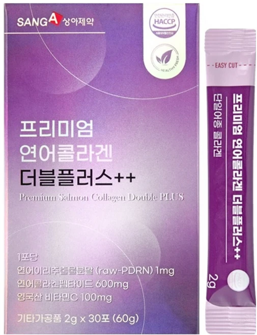 상아제약 프리미엄 연어콜라겐 더블플러스 30p, 1개, 30회분 - 쿠팡