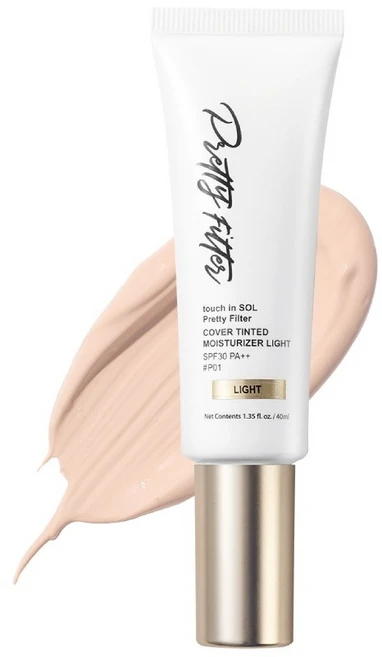 터치인솔 프리티필터 커버 틴티드 모이스처라이저 SPF30 PA++, P01 21호 라이트, 40ml, 1개 - 쿠팡