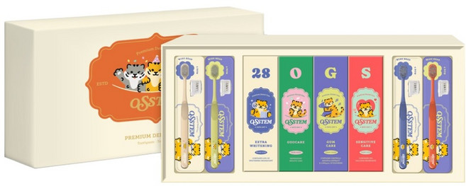 오스템파마 덴탈 치약 칫솔 4종 세트, 600g, 1개