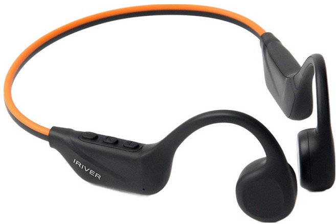 아이리버 귀걸이형 무선 초경량 골전도 와이어 LED 라이트 블루투스 이어폰 IB-N3 PLUS 블랙 5.5시간