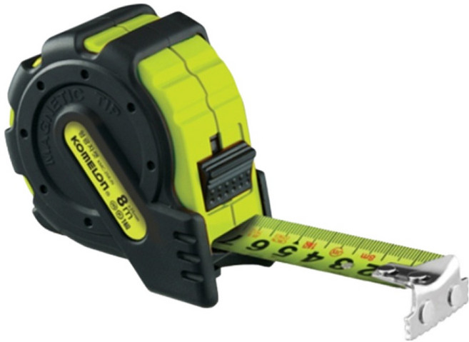 코메론 형광자켓 줄자 8m x 25mm KMC-25RJN, 1개