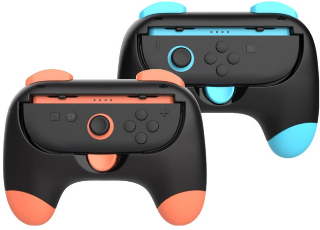DOBE Switch2 雙色握把, 1組, 黑色 + 橙色 + 藍色, TNS-3163
