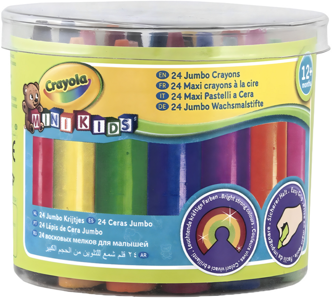 Crayola 繪兒樂 彩色蠟筆 大, 24色, 1組