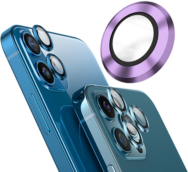 YADI 亞第 藍寶石 手機鏡頭保護貼 GC4S-IP12-M-11-20-2V 紫色, 1個