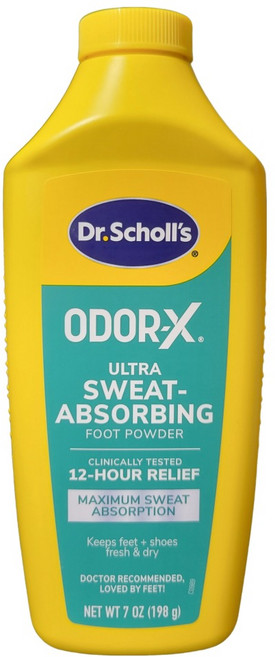 Dr. Scholl's 爽健 Odor-X 超乾爽足粉, 1個, 198g, 1個裝