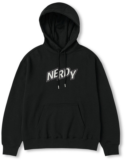 널디 남녀공용 지그재그 로고 풀오버 후디