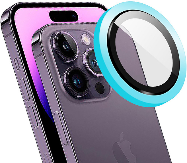 Ayss 手機 鏡頭 保護貼 iPhone 14 Pro 陶瓷夜光 9H 抗指紋 遠峰藍 GC3C-AP-IP14P-PM-3CE-BL 1個