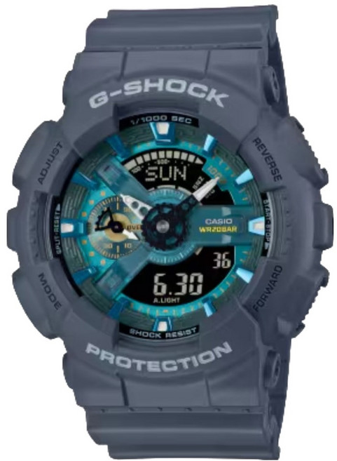 CASIO 卡西歐 綠洲湖泊運動雙顯錶 GA-110AS-2A