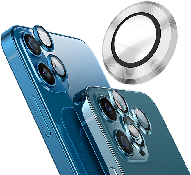 YADI 亞第 藍寶石 手機鏡頭保護貼 GC4S-IP12P-20-3S 銀色, 1個