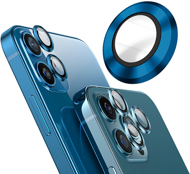 YADI 亞第 藍寶石 手機鏡頭保護貼 GC4S-IP12-M-11-20-2BL 藍色, 1個