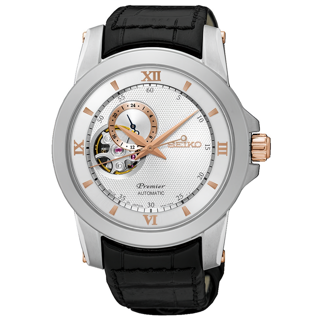 SEIKO 精工 尊品鏤空開芯機械錶 4R39-00P0KS