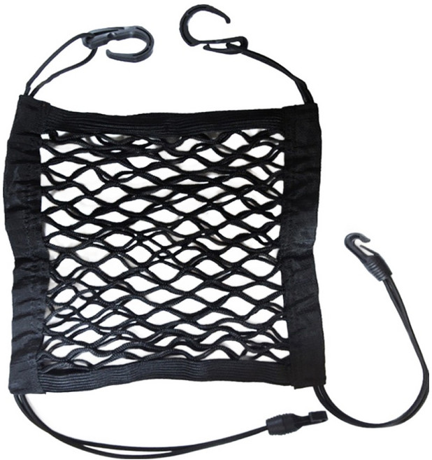 小麥購物 汽車座椅收納網 L2967, 1個, 黑色