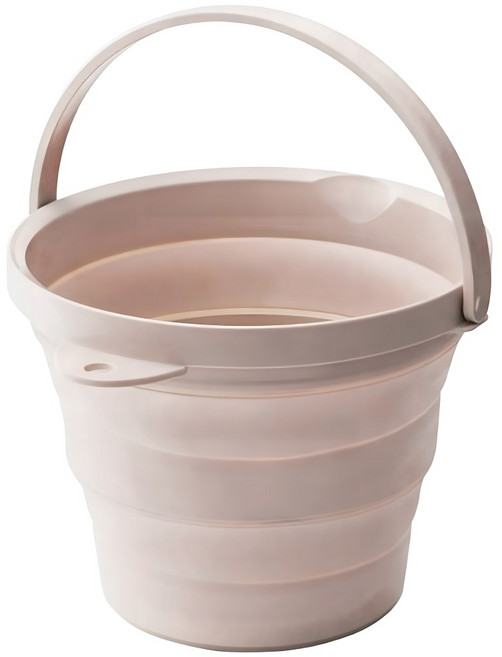 iSETO 伊勢藤 摺疊水桶 日本製 8L, 1個, 象牙白