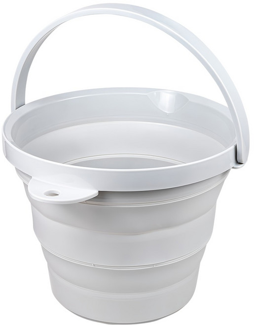 iSETO 伊勢藤 摺疊水桶 日本製 8L, 灰色, 1個