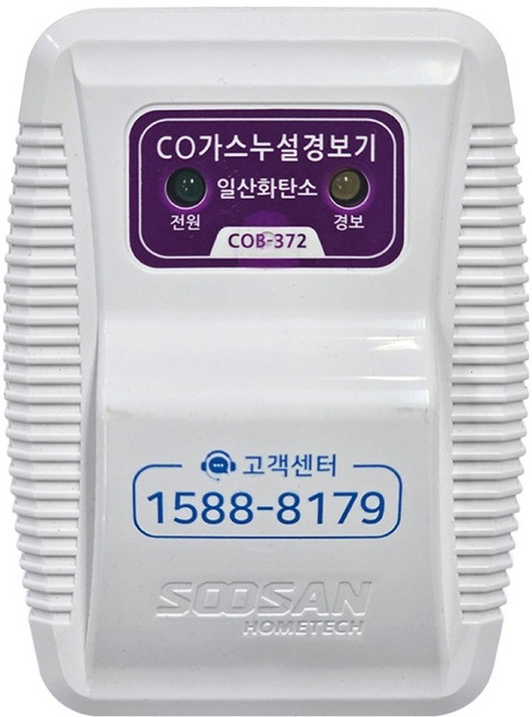 수산홈텍 가스 누설 경보기 플러그형, 화이트, 1개