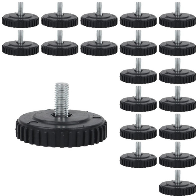 올고르 PVC 조절발 50 x 25 x 8 mm, 블랙, 20개