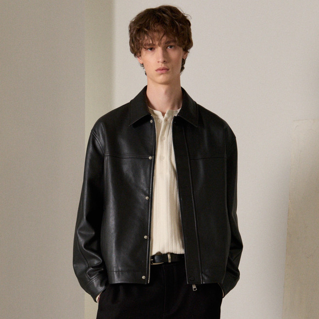 마인드브릿지 남성용 꾸뛰르 레더반 블루종 MZJP6173