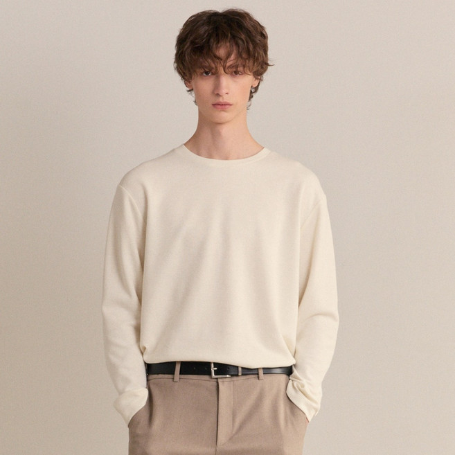 마인드브릿지 남성용 두굿 니트 라이크 티셔츠 MATS0125