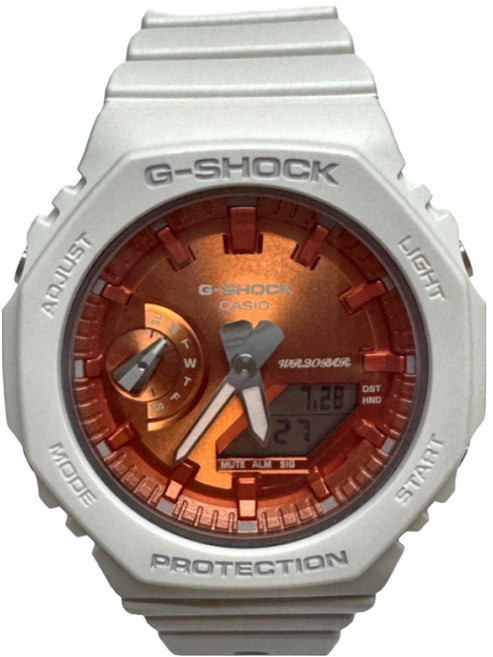 CASIO 卡西歐 G-SHOCK極簡雅致雙顯錶 GMA-S2100WS-7A