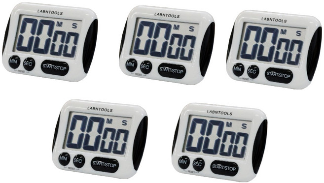 랩앤툴스 디지털 타이머 LT-291, 블랙, 5개